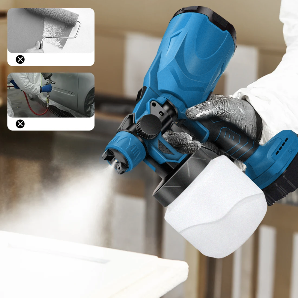 Краскопульт акумуляторний 800мл + 2 акумулятори 24В, JK-SG1 / Фарборозпилювач з регулюванням ширини