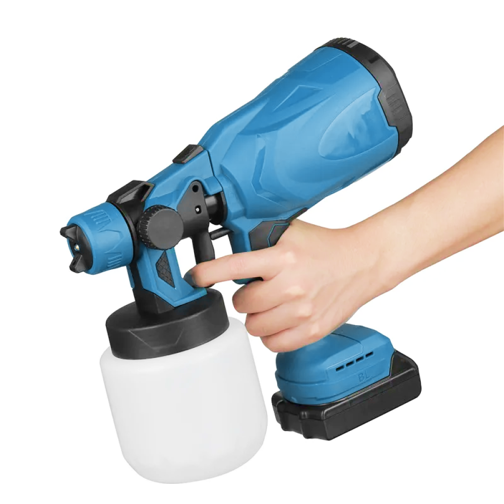 Краскопульт акумуляторний 800мл + 2 акумулятори 24В, JK-SG1 / Фарборозпилювач з регулюванням ширини