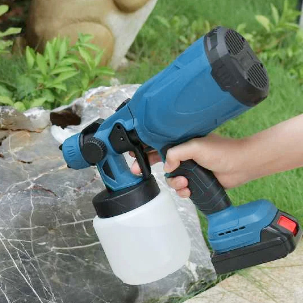 Краскопульт акумуляторний 800мл + 2 акумулятори 24В, JK-SG1 / Фарборозпилювач з регулюванням ширини