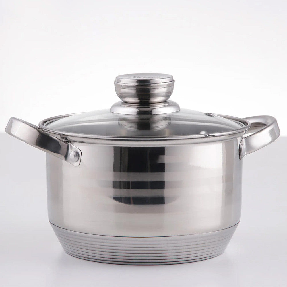 Набір посуду з нержавіючої сталі 12 предметів (6,9л 3,9л 3,4л 2,9л 2,1л) ZP-075 / Кухонний набір каструль