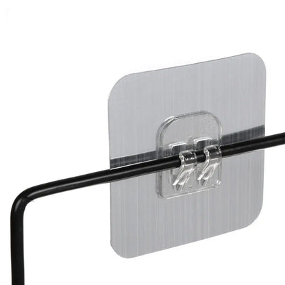 Настінна полиця для ванної кімнати 2-х ярусна 42,5 см, Чорна / Підвісний органайзер-кошик / Полиця на стіну