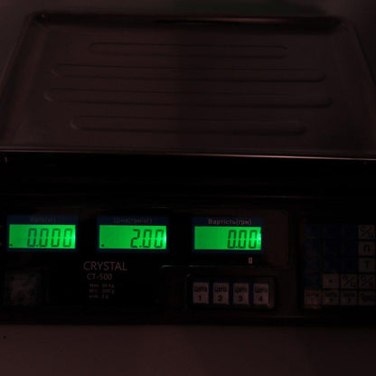 Ваги торгові до 50 кг з лічильником ціни, Crystal CT-500 / Настільні ваги з акумулятором / Ваги електронні