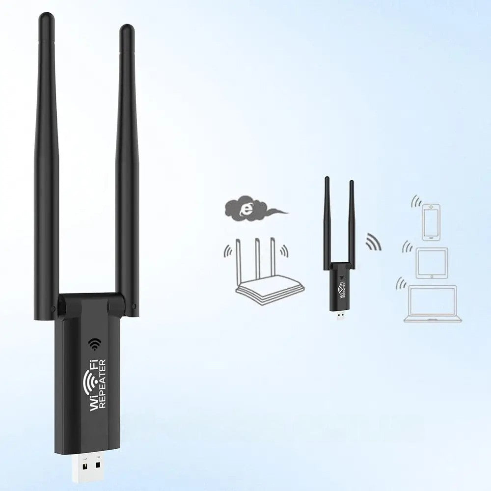 Підсилювач WIFI сигналу, до 300 Мбіт/с від USB / Ретранслятор WIFI / Репітер WIFI / Підсилювач вайфай