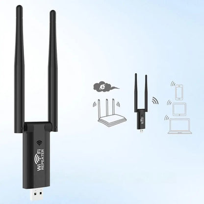 Підсилювач WIFI сигналу, до 300 Мбіт/с від USB / Ретранслятор WIFI / Репітер WIFI / Підсилювач вайфай