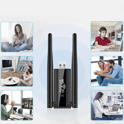 Підсилювач WIFI сигналу, до 300 Мбіт/с від USB / Ретранслятор WIFI / Репітер WIFI / Підсилювач вайфай