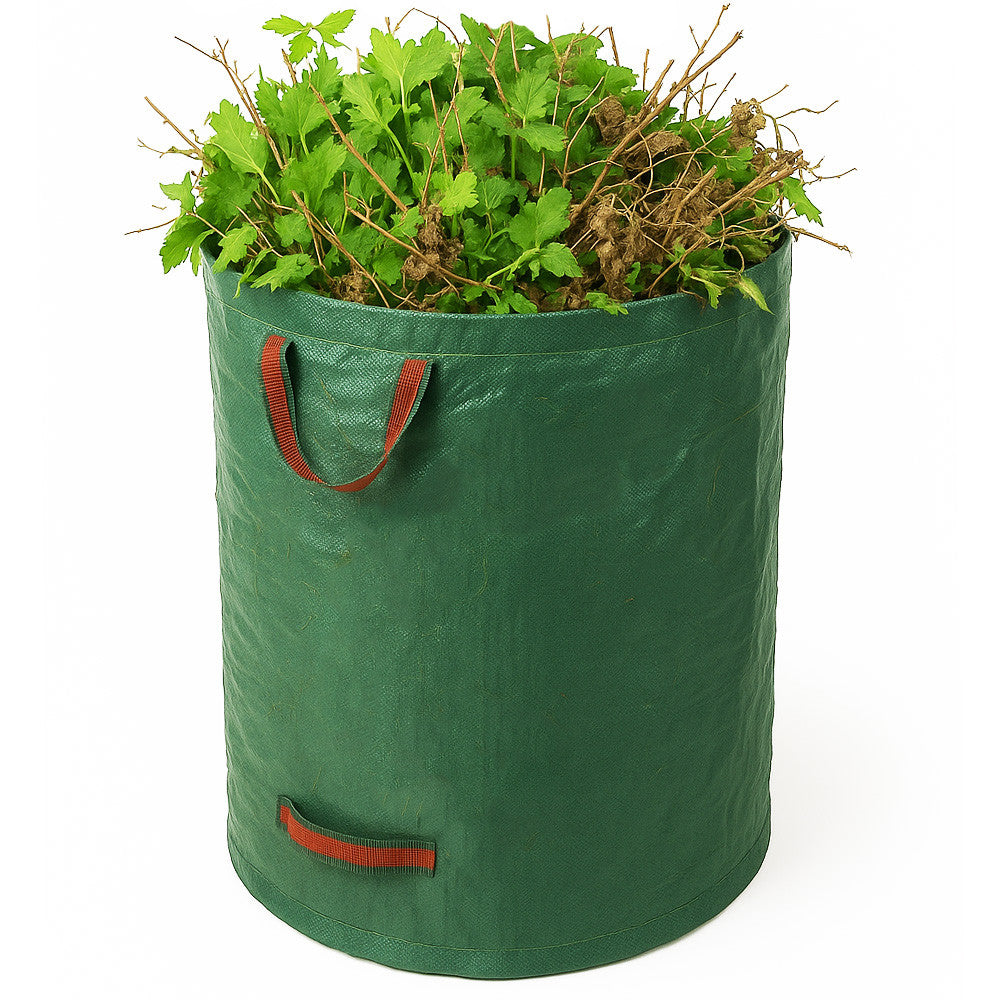 Садовий мішок для сміття 270л із зав'язками, 1 шт. / Сумка мішок для листя та трави / Складаний кошик садовий