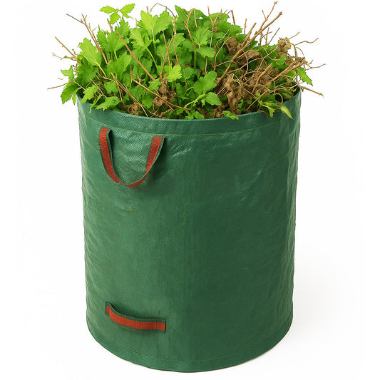 Садовий мішок для сміття 270л із зав'язками, 1 шт. / Сумка мішок для листя та трави / Складаний кошик садовий