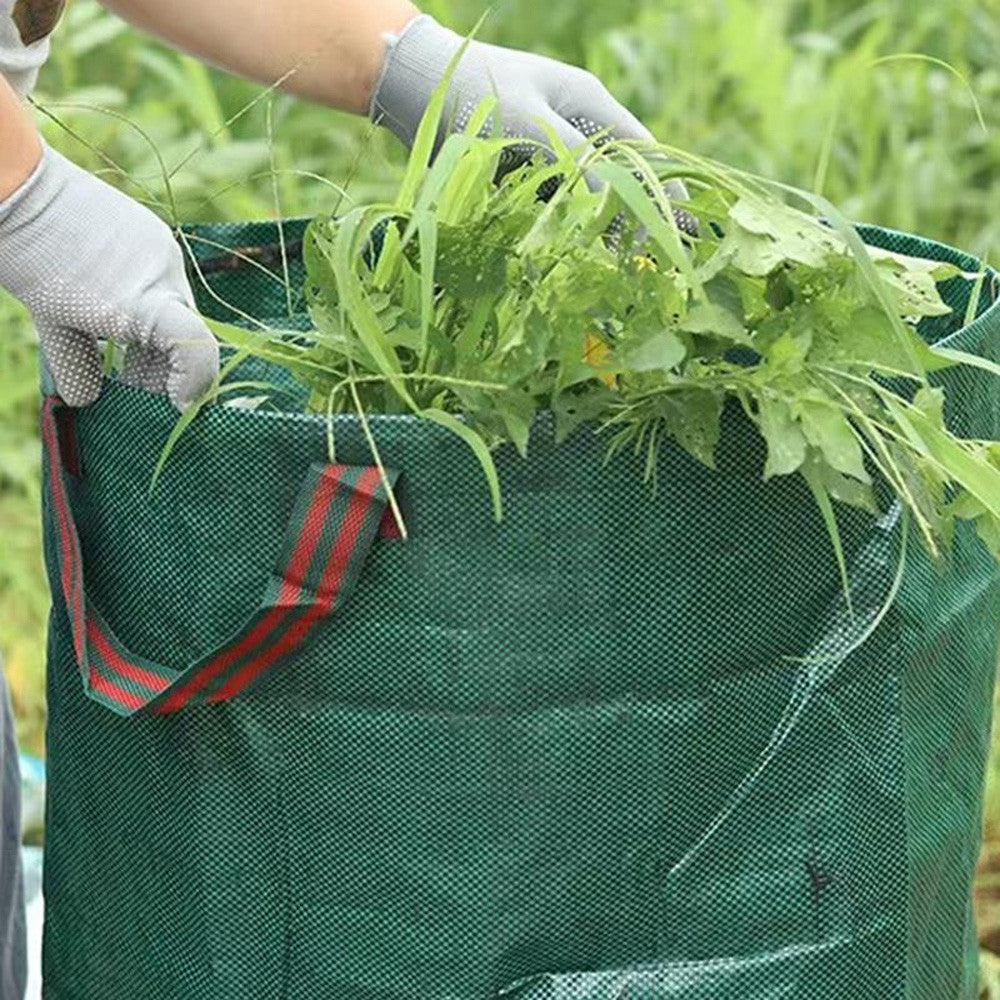 Садовий мішок для сміття 270л із зав'язками, 1 шт. / Сумка мішок для листя та трави / Складаний кошик садовий