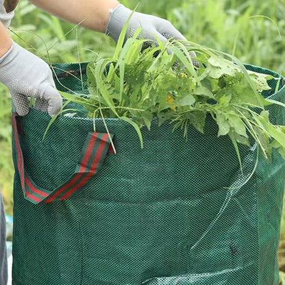 Садовий мішок для сміття 270л із зав'язками, 1 шт. / Сумка мішок для листя та трави / Складаний кошик садовий