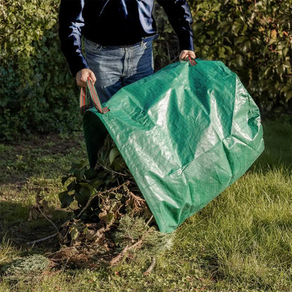 Садовий мішок для сміття 270л із зав'язками, 1 шт. / Сумка мішок для листя та трави / Складаний кошик садовий