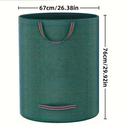 Садовий мішок для сміття 270л із зав'язками, 1 шт. / Сумка мішок для листя та трави / Складаний кошик садовий