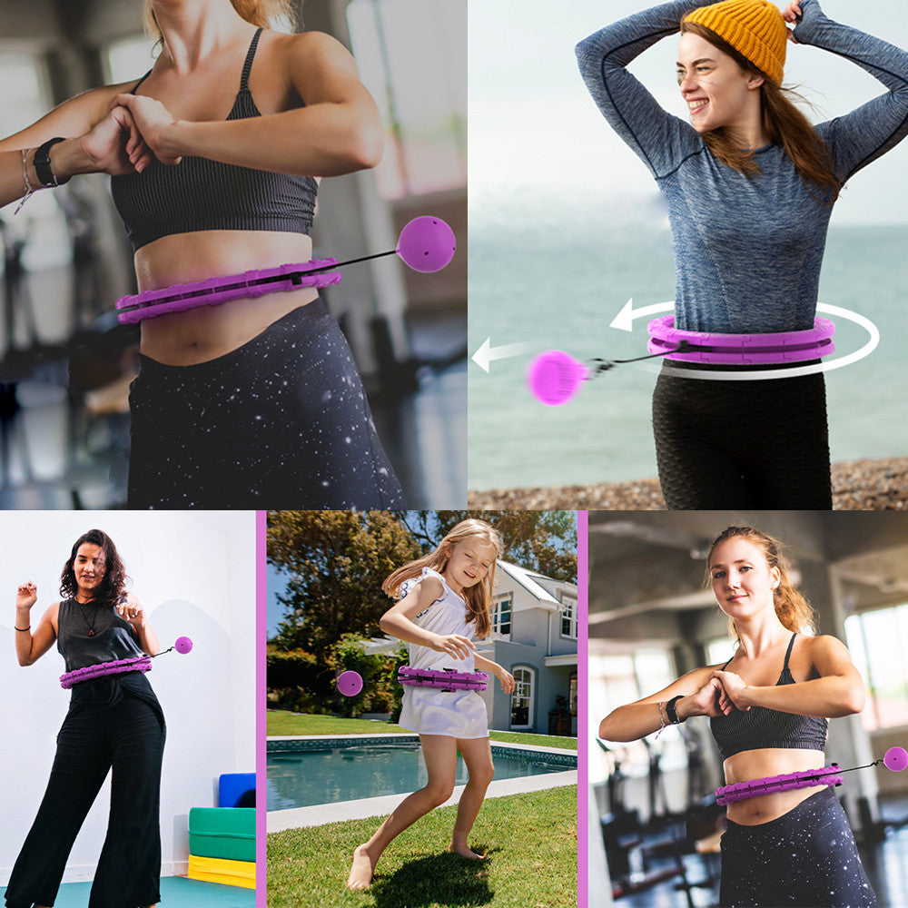 Масажний обруч із обтяжувачем 130 см. LA-TM-5. / Спортивний масажний обруч / Обруч для схуднення