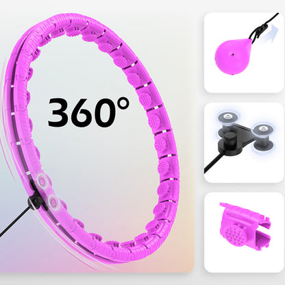 Масажний обруч із обтяжувачем 130 см. LA-TM-5. / Спортивний масажний обруч / Обруч для схуднення