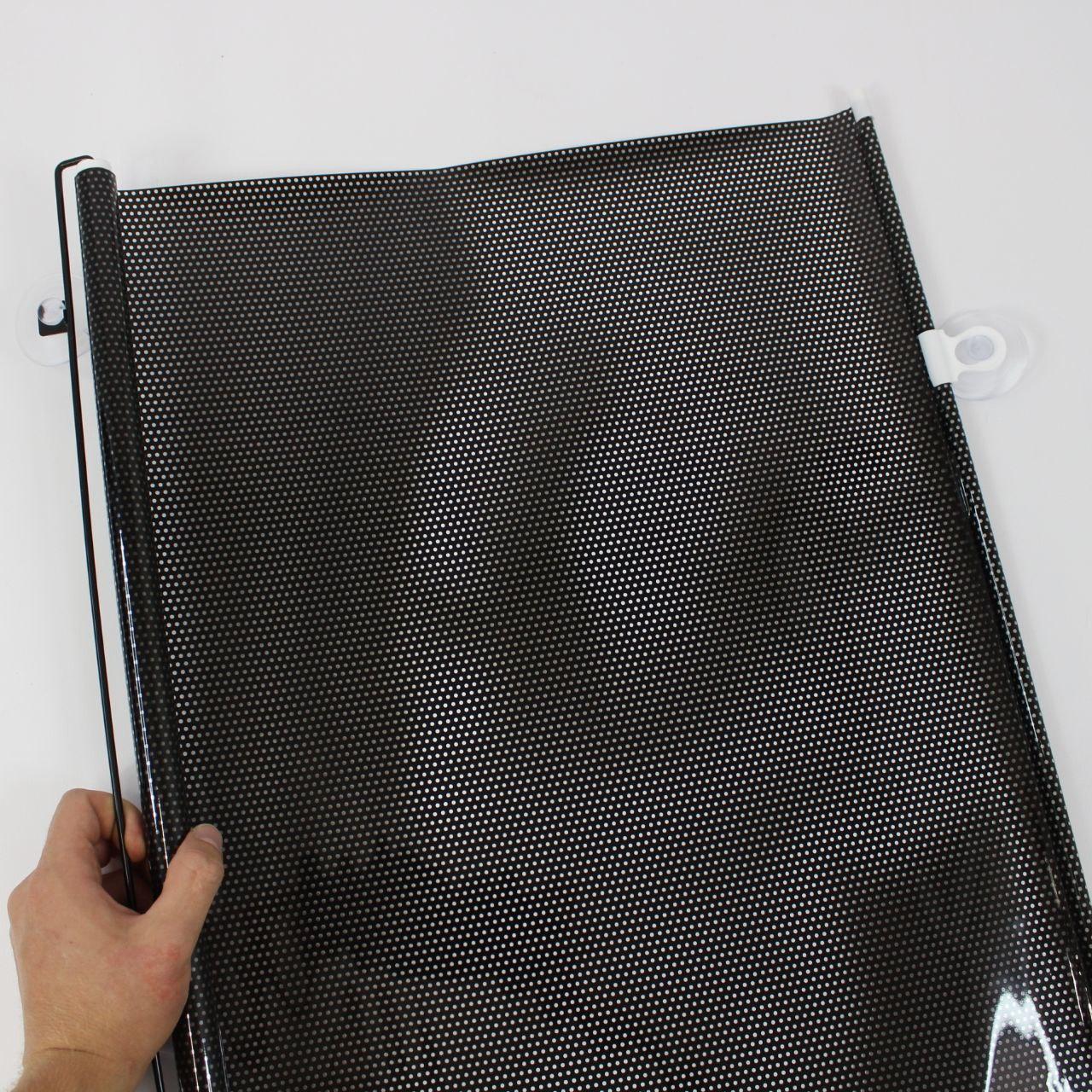 Рулонна сонцезахисна шторка на вікно 125х58см, Чорна / Рулонна штора від сонця на пластикові вікна