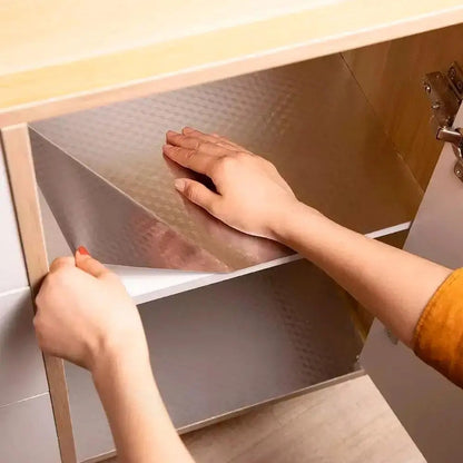 Самоклейна алюмінієва фольга 2м х 60см, Ромб / Водонепроникна плівка для кухонних поверхонь