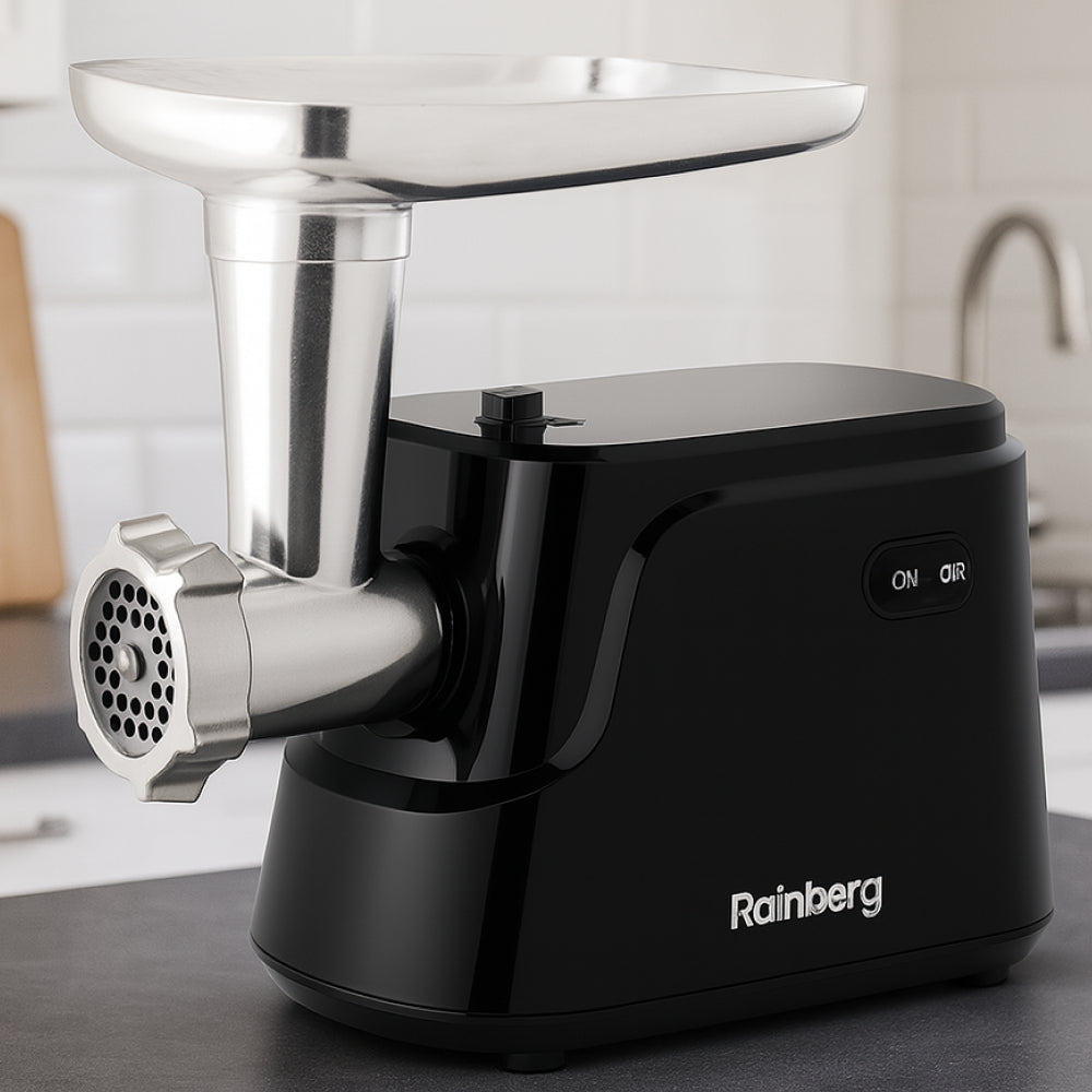 Електром'ясорубка 2600Вт, Rainberg RB-677, Чорна / Електрична м'ясорубка / Шнекова м'ясорубка