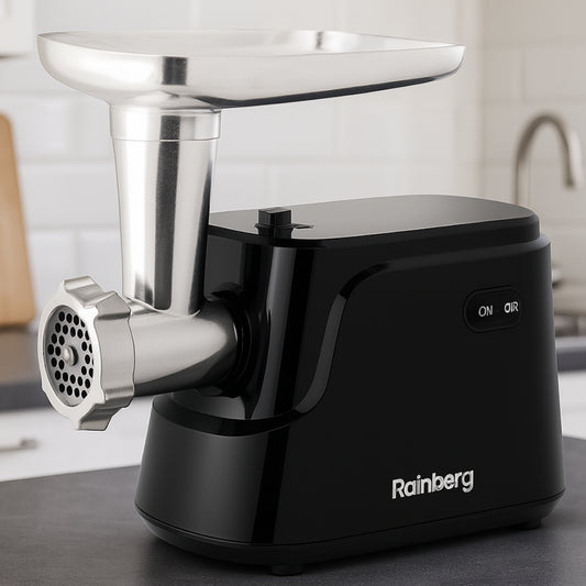Електром'ясорубка 2600Вт, Rainberg RB-677, Чорна / Електрична м'ясорубка / Шнекова м'ясорубка