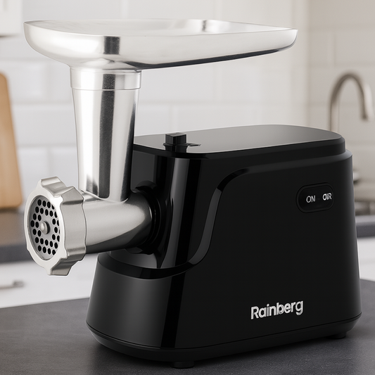 Електром'ясорубка 2600Вт, Rainberg RB-677, Чорна / Електрична м'ясорубка / Шнекова м'ясорубка