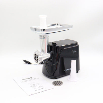 Електром'ясорубка 2600Вт, Rainberg RB-677, Чорна / Електрична м'ясорубка / Шнекова м'ясорубка