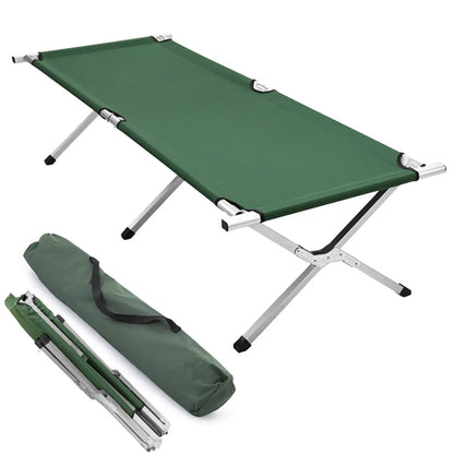 Розкладушка для кемпінгу до 120 кг, 189х60х45см, Зелене / Туристичне ліжко-розкладачка
