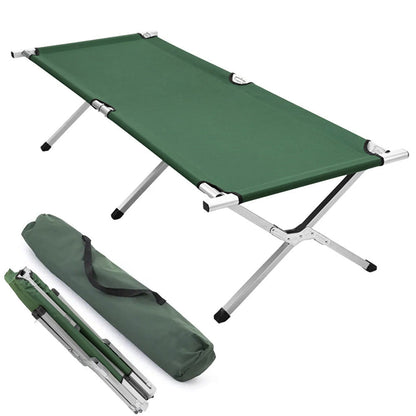 Розкладушка для кемпінгу до 120 кг, 189х60х45см, Зелене / Туристичне ліжко-розкладачка