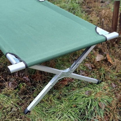 Розкладушка для кемпінгу до 120 кг, 189х60х45см, Зелене / Туристичне ліжко-розкладачка