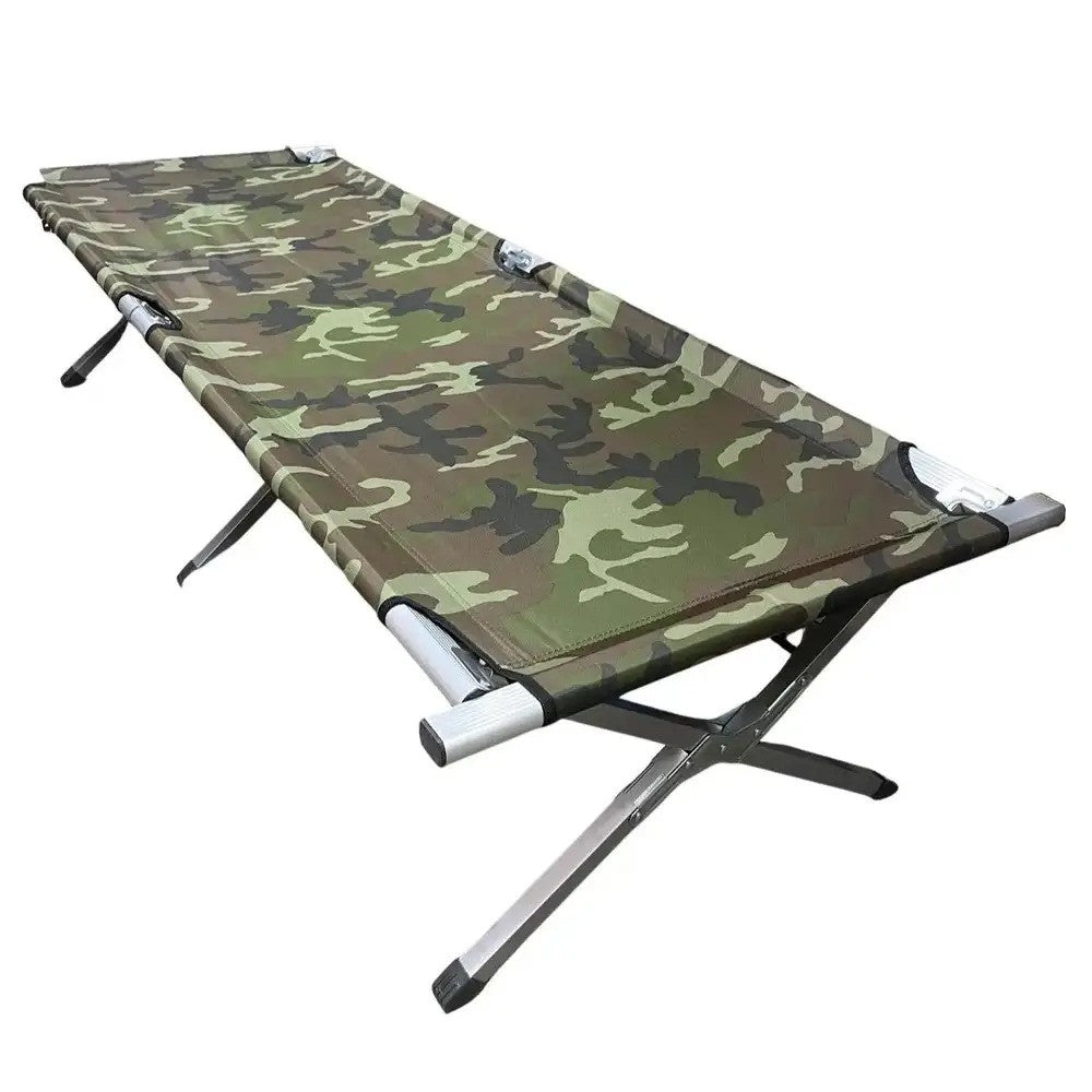 Ліжко розкладне для кемпінгу до 120 кг, 189х70х45см, Камуфляж / Розкладачка ліжко туристичне