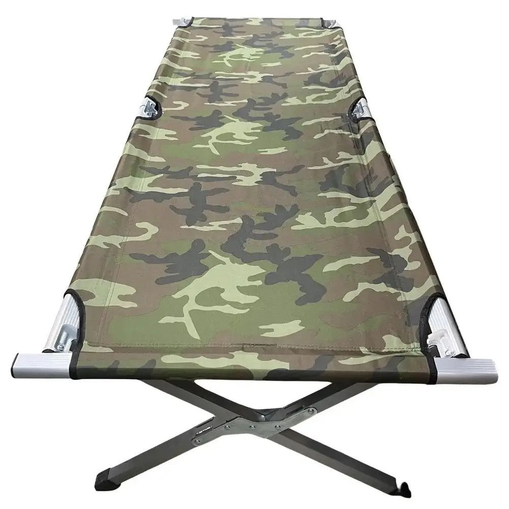 Ліжко розкладне для кемпінгу до 120 кг, 189х70х45см, Камуфляж / Розкладачка ліжко туристичне