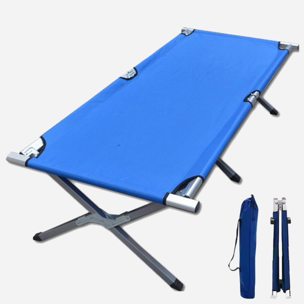 Ліжко розкладне для кемпінгу до 120 кг, 189х70х45см, Синій / Розкладачка ліжко туристичне
