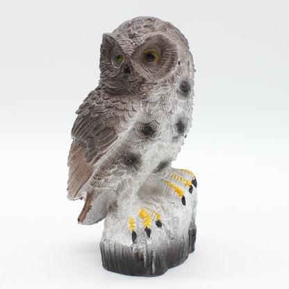 Садовий ліхтар на сонячних батареях "Сова", Коричневий / Газонний світильник / Вуличний ліхтар