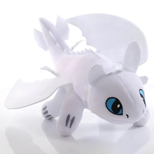 М'яка іграшка Дракон Денна фурія 30см, на поверхню, Білий / Іграшка плюшева на авто / Іграшка дракон в машину Білий