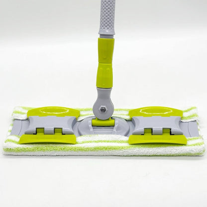 Швабра із затискачами та 2 насадками, Зелений / Швабра для підлоги / Швабра для миття підлоги / Телескопічна швабра