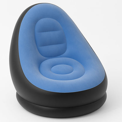 Надувний диван з пуфом Air Sofa - 116х98х83см, Блакитний / Надувне крісло з пуфом