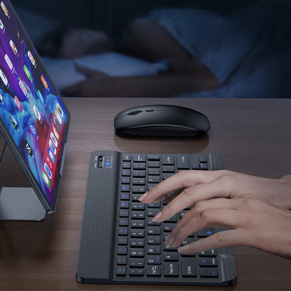 Бездротова Bluetooth клавіатура з мишкою, BT Combo / Міні клавіатура і мишка / Клавіатура для планшета