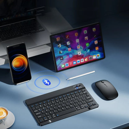 Бездротова Bluetooth клавіатура з мишкою, BT Combo / Міні клавіатура і мишка / Клавіатура для планшета