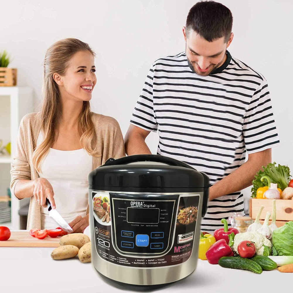 Мультиварка 6л, 1500W, 12 програм, Opera OD-166 / Антипригарна мультиварка / Мультиварка з пароваркою