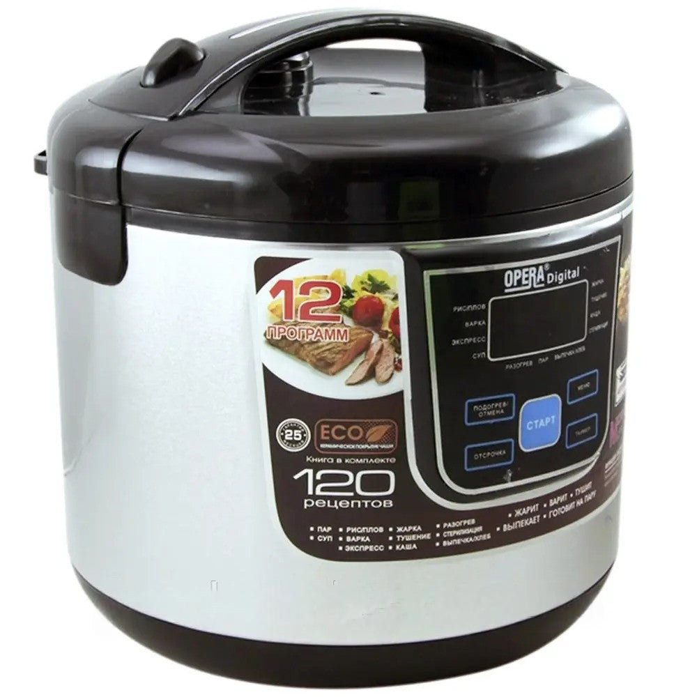 Мультиварка 6л, 1500W, 12 програм, Opera OD-166 / Антипригарна мультиварка / Мультиварка з пароваркою