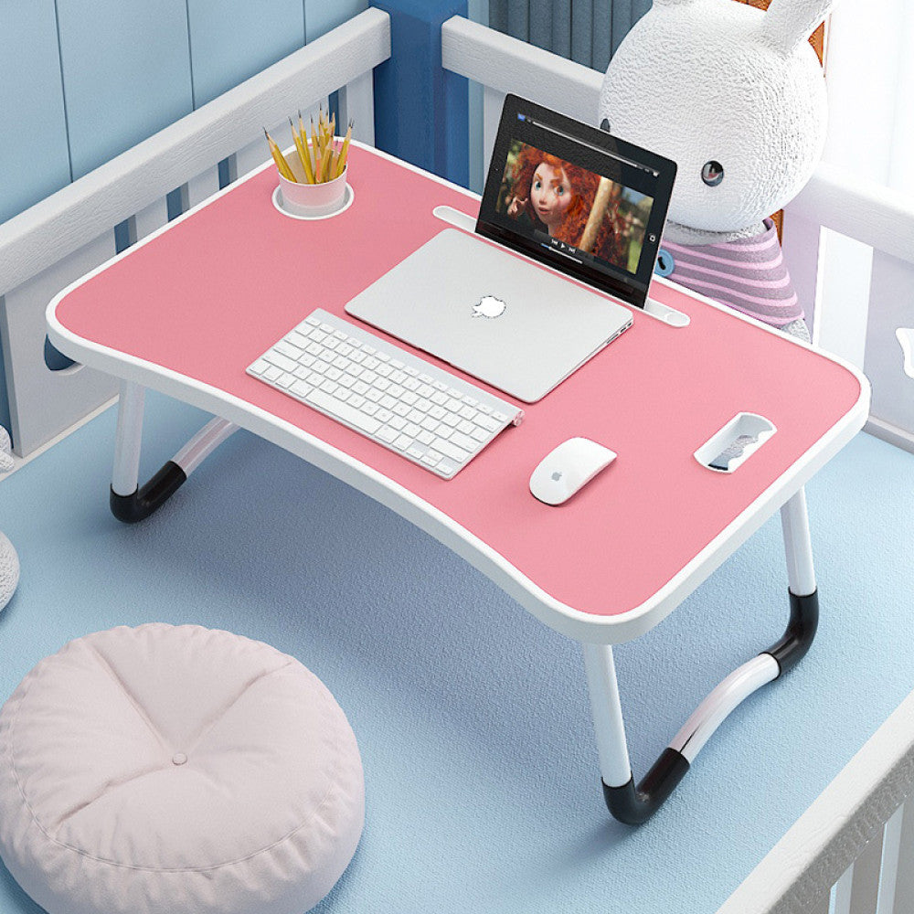Складаний столик для ноутбука та планшета 60х40х27 см, Рожевий / Портативний столик в ліжко для планшета