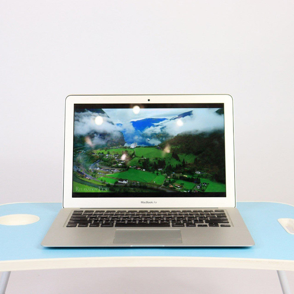 Складаний столик для ноутбука та планшета 60х40х27 см, Блакитний / Портативний столик в ліжко для планшета