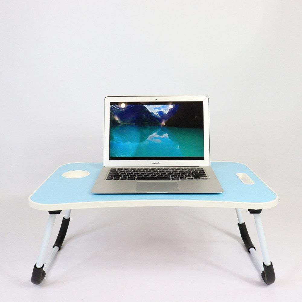 Складаний столик для ноутбука та планшета 60х40х27 см, Блакитний / Портативний столик в ліжко для планшета