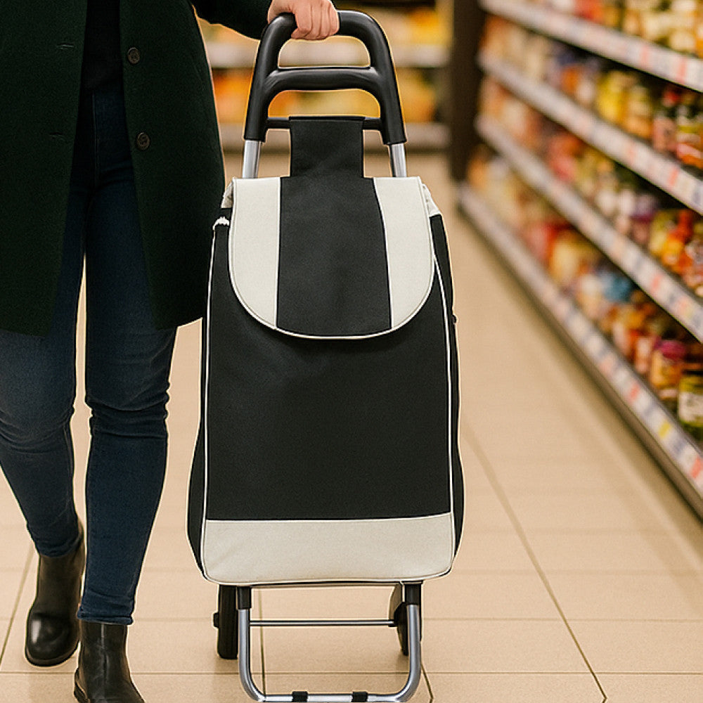 Сумка-візок на колесах до 130кг, 95х35х30см, Чорний / Сумка на колесах для покупок / Кравчучка для продуктів