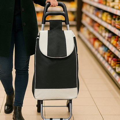 Сумка-візок на колесах до 130кг, 95х35х30см, Чорний / Сумка на колесах для покупок / Кравчучка для продуктів