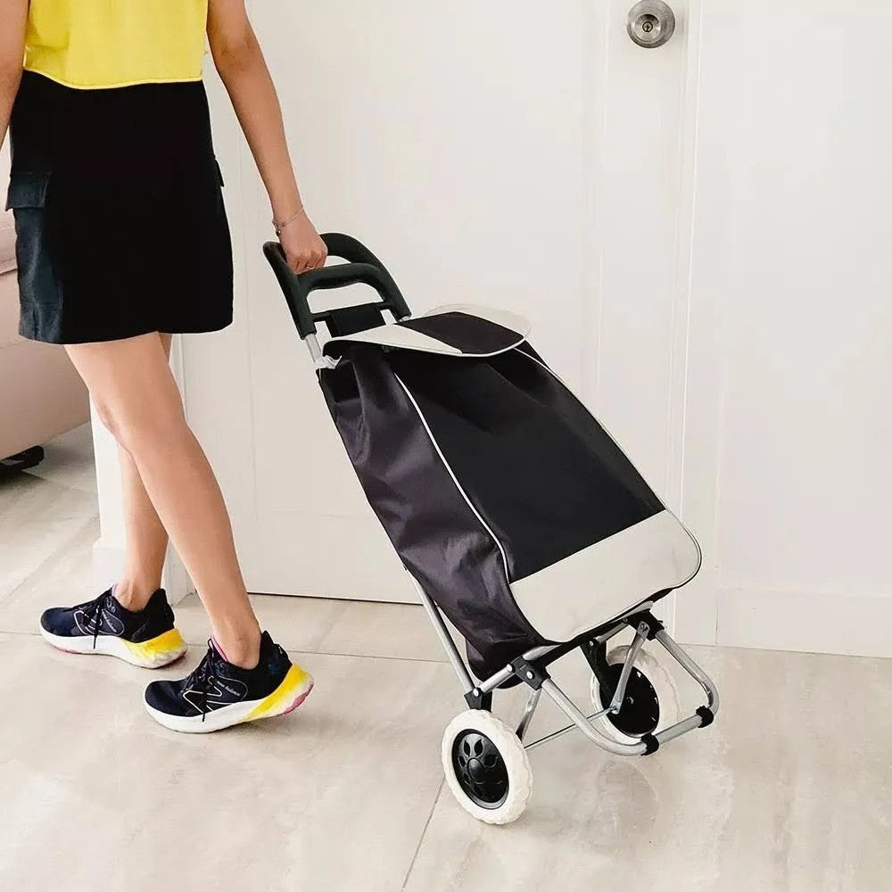 Сумка-візок на колесах до 130кг, 95х35х30см, Чорний / Сумка на колесах для покупок / Кравчучка для продуктів