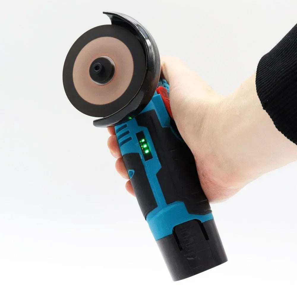 Акумуляторна болгарка + 2 диски, 1 акумулятор 12V / Електроболгарка для дому / Міні болгарка / УШМ