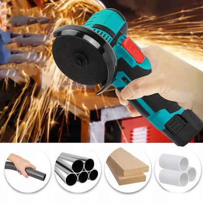 Акумуляторна болгарка + 2 диски, 1 акумулятор 12V / Електроболгарка для дому / Міні болгарка / УШМ
