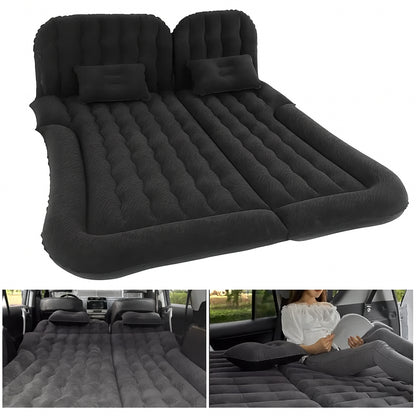 Автомобільний надувний матрац 180х130см з подушками та насосом, Чорний / Надувний матрац в машину