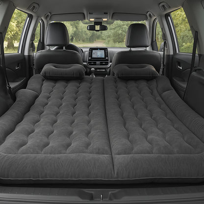 Автомобільний надувний матрац 180х130см з подушками та насосом, Чорний / Надувний матрац в машину