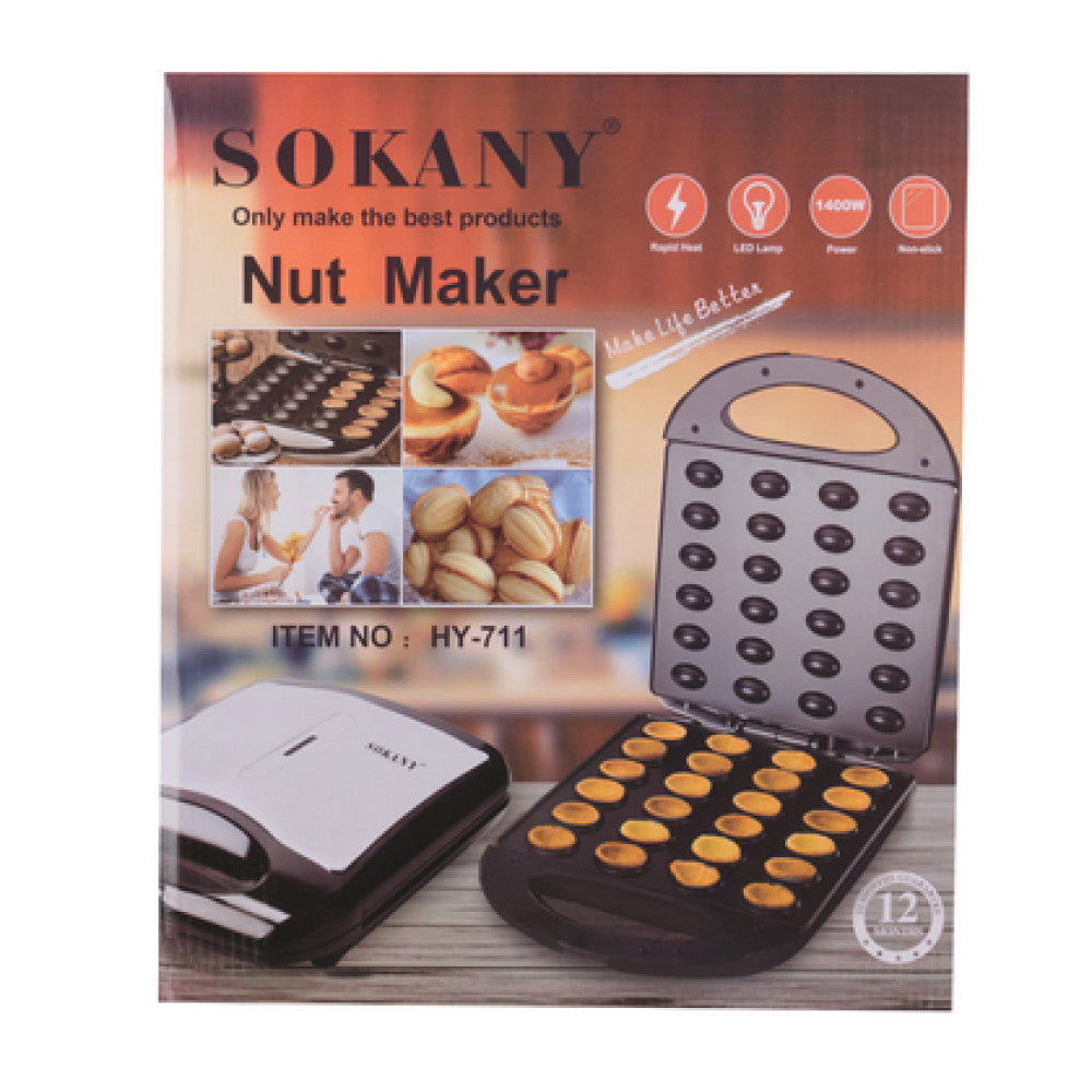 Електрична горішниця, 24 горіхи, 1400Вт, HY-711 / Електрогорішниця / Горішниця притискна