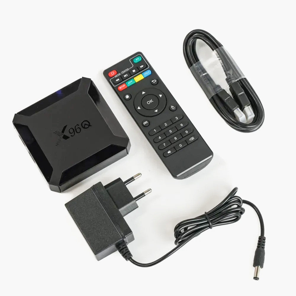 Смарт ТВ приставка 2/16GB + пульт, Android 10, X96Q / Андроїд приставка для телевізора / Медіаплеєр