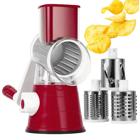 Овочерізка мультислайсер для овочів та фруктів Kitchen Master, Червоний / Ручна овочерізка / Терка слайсер